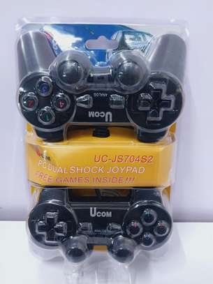 UCOM 2-in-1 PC Dual Shock Twin Joypad Wired USB Gaming PADS image 1