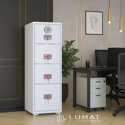 Office Safe: Four Drawers Lockable Cabinet Safe image 1