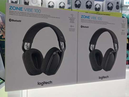 Logitech Zone Vibe 100 Wireless Over Ear Bluetooth Headsets image 1