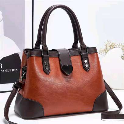 Leather single handbag image 1