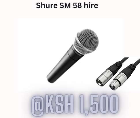 Shure SM58 wired mics for hire image 1