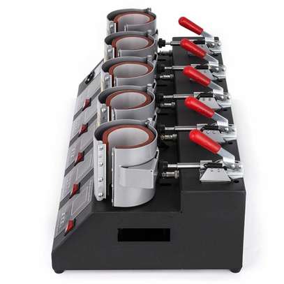 5 Cup Mug Heat Press Machine Commercial Sublimation Adjustable image 1