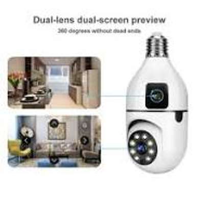 1080p Wifi Dual Lens Bulb Camera Wireless Ptz Camera. image 3