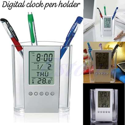 Pen Pencil Holder/organizer, Digital LCD Desk Pen Holder image 5