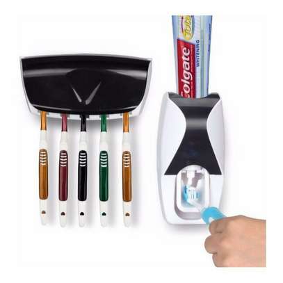 Automatic Toothpaste Dispenser Toothbrush Holder image 1