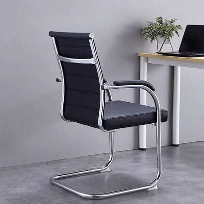 Leather Office Conference Chair – Mid-Back Visitor Chair image 3