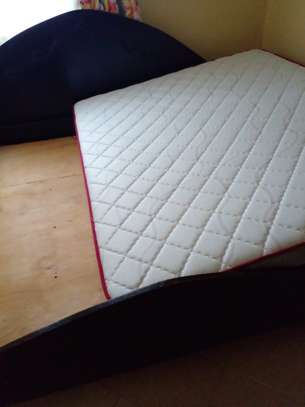 Hardwood bed and heavy duty matress image 3