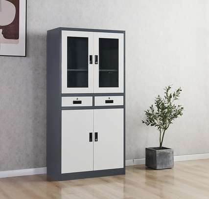 Steel 4 Door Storage Office Cabinet With 2 Drawers image 12