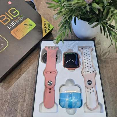 8 Pro Max 2 In 1 Smartwatch With Wireless Earphones image 2