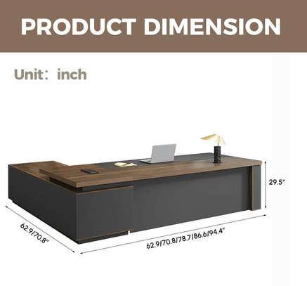 Office Desk :  1.8 Meter Executive L-Shaped Desk image 3