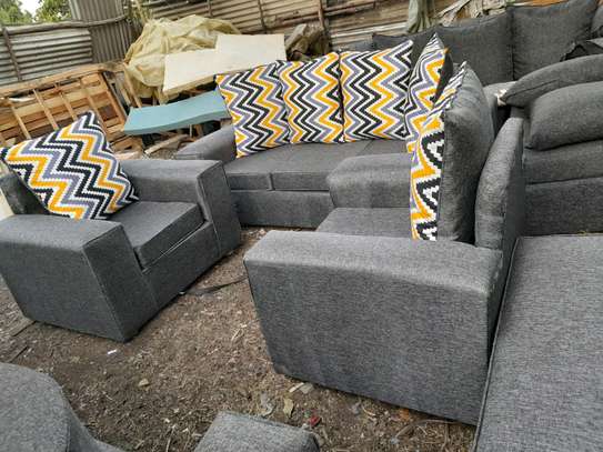 Grey five seater sofa set on sell image 2