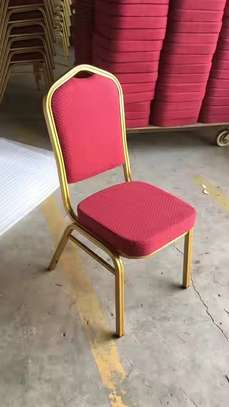 Office Chair: Red Stackable Conference Chair image 1