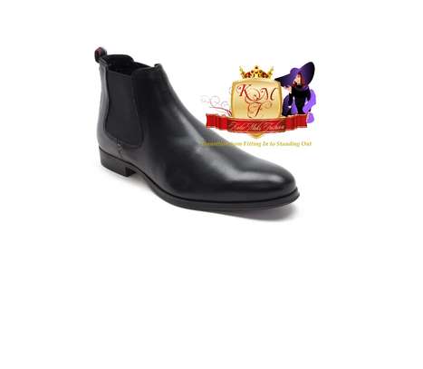 100% Leather Black Chelsea Boots From UK image 2