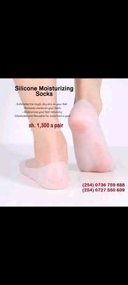 Silicon moisturizing socks image 1
