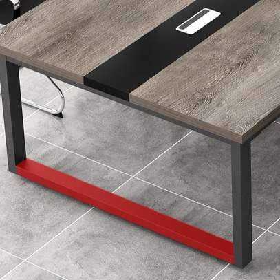 Art Deco Rectangular Wood Boardroom Table image 4