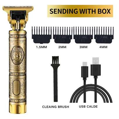 Generic Vintage Rechargeable Metal Hair Clipper Gold image 2