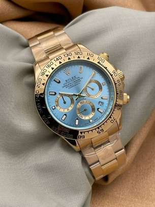 Rolex Daytona Oyester Blue Gold Metal Men's Wrist Watch image 1