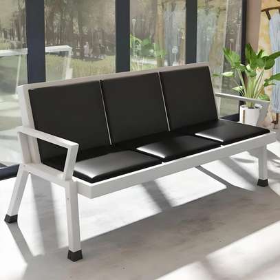 Office Bench: 3 Link Seater Heavy Padded Bench image 3