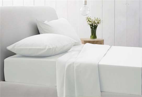 white striped hotel/home bedsheets image 3