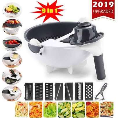 9 In 1 Vegetable Cutter With Drain Basket image 1