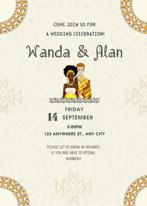 Wedding | Invitation Digital Cards  (African themed) image 3