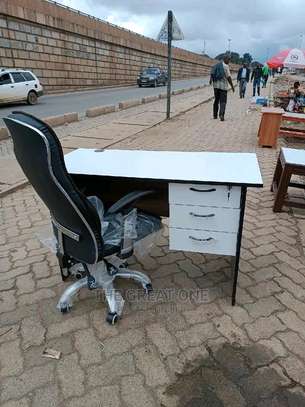 Computer office desk plus a chair image 1