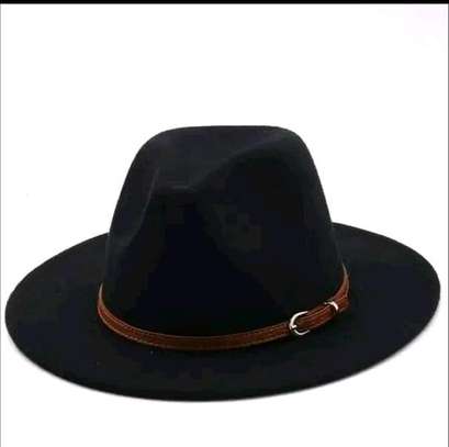 Black fedora hat image 1