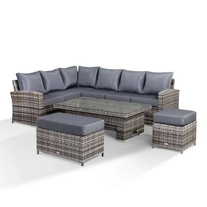 Outdoor Rattan L-Shaped Sofa for Patio and Garden Comfort image 4