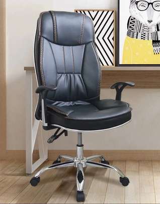 Office Chair; Generic Orthopedic Leather Office Chair image 7