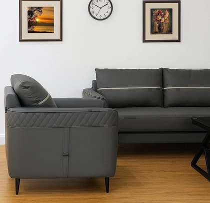 Leather 5 Seater Executive Reception Bench image 8