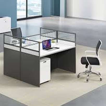 2 Way Office Workstation Desks with Drawers image 1