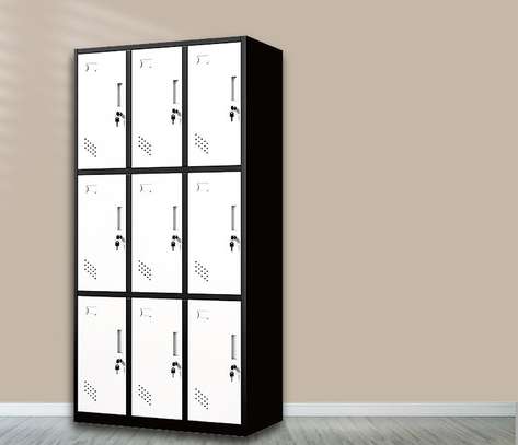 Office Cabinet: Nine Door Metallic Storage Locker image 3