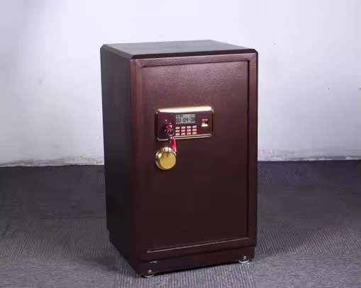 Office Safe; Brown Metallic Cabinet Safe image 1