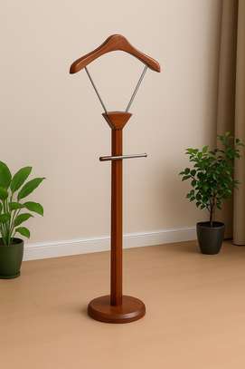 Modern Wood-Metal Executive Office Coat Hanger Stand image 11
