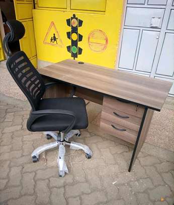 Adjustable chair with desk image 1