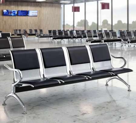 Office Bench:  4-Link Padded Modern Visitor Bench image 3