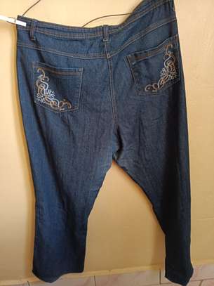 Embroidered denim jeans image 1