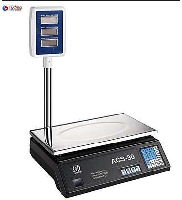 Generic Acs 30kg Digital Computing Pricing Scale With Pole image 1