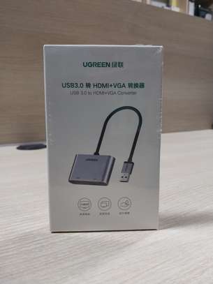 Ugreen USB 3.0 Male to HDMI and VGA Female Adapter, Grey image 3