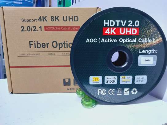 HDMI 2.0 Cable 4K active Fiber optic 50m from HDMI to HDMI image 2