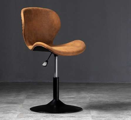 Office Stool: Upholstered Adjustable Swivel Barstool image 1