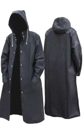 RAIN COAT WITH LINING AND HOOD image 1