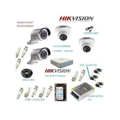 Hikvision 4 CCTV 2 DOME 2 BULLET Installation Kit image 1