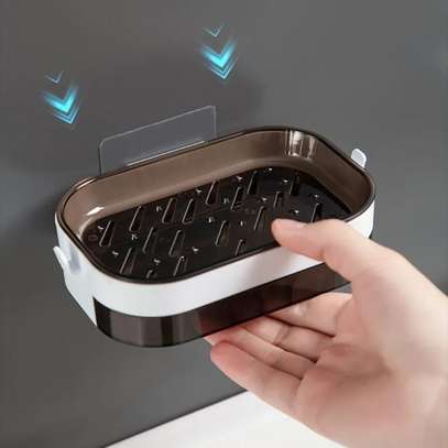 Draining Plate Soap Holder with Self Adhesive Tape image 6