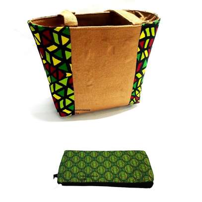 Womens Ankara basket and pouch image 1