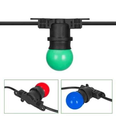15m 15Bulb G45 Electric String Lights Colored RGB image 5