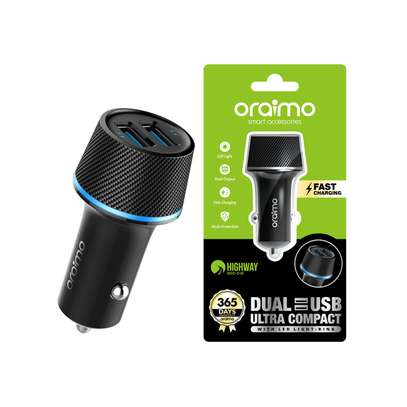 ORAIMO OCC-21D CAR CHARGER 2 in 1 DUAL USB PORTS + 2 in 1 Lightning n Microusb Cable image 5