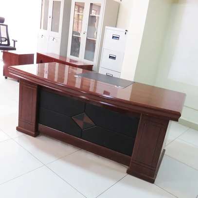 Classic Executive Office Desk – Solid Wood CEO Table -1.4M image 1