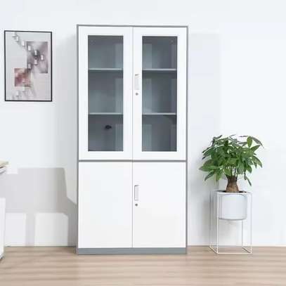 Glass and Steel Half Door Storage Cabinet image 5