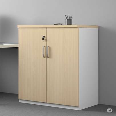 Office Cabinet : Office Credenza -2 Door Wood Cabinet image 1